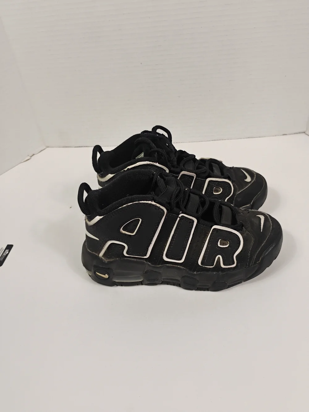 Kids Black 'AIR' Sneakers with White Trim